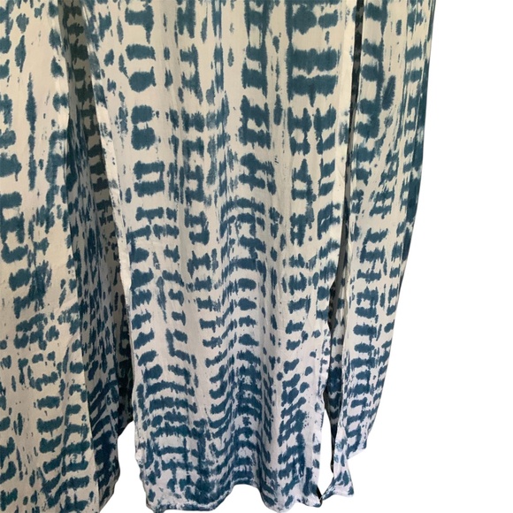 Tiara Hawaii Hollie Off Shoulder Tie Dye Blue White Hand Made Maxi Dress OS - Picture 6 of 9